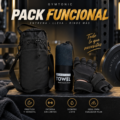 Pack Funcional | Bolso Magnético + Guantes + Toalla