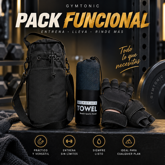 Pack Funcional | Bolso Magnético + Guantes + Toalla